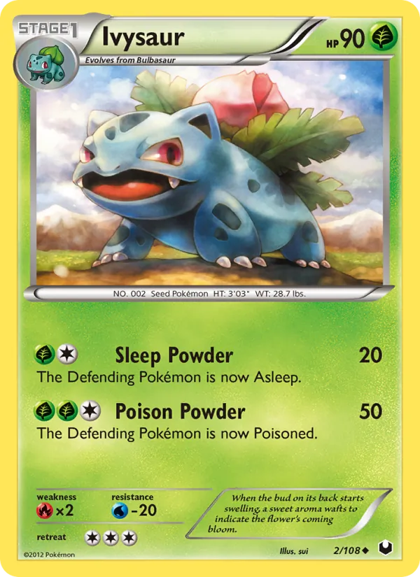 Ivysaur Pokémon card