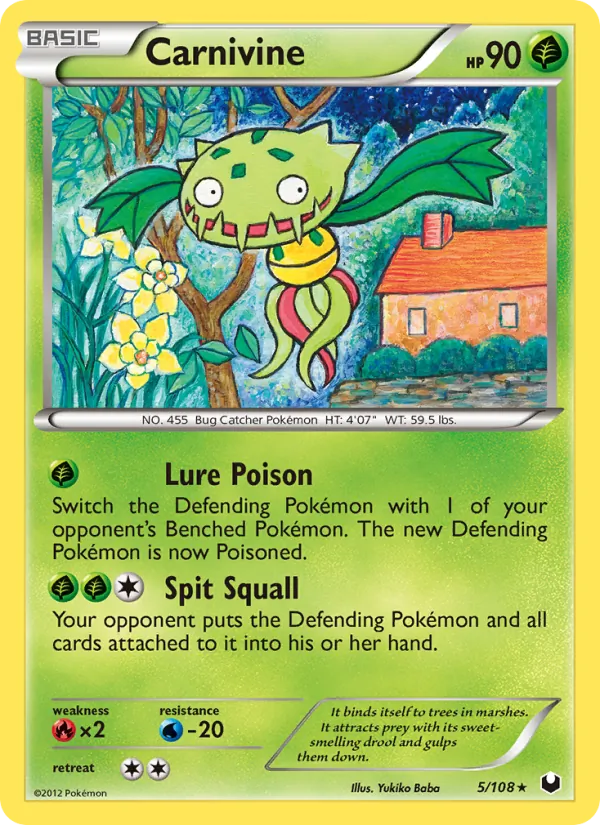 Carnivine Pokémon card