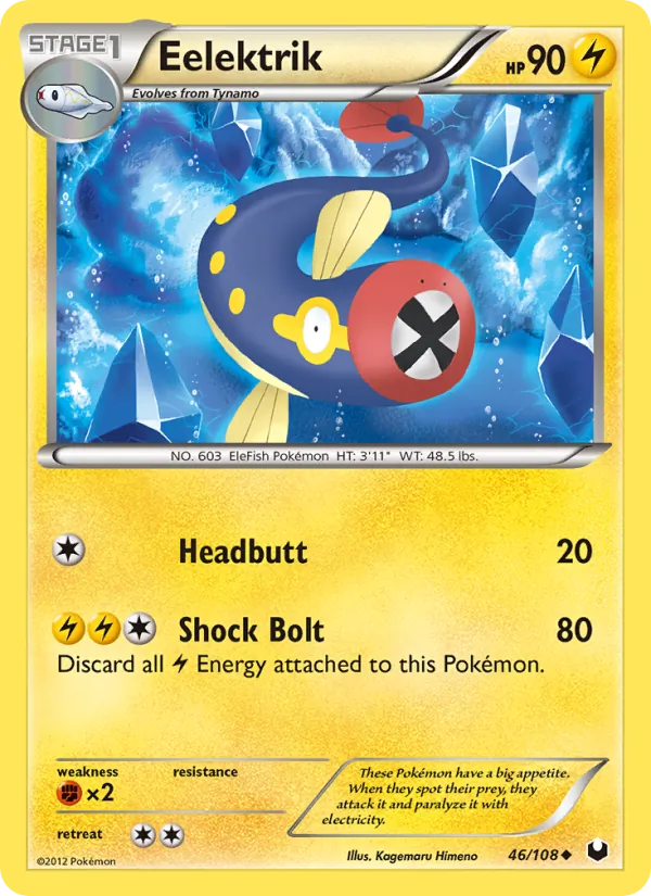 Eelektrik Pokémon card