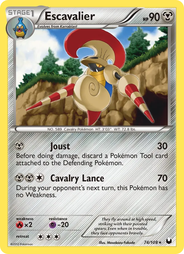 Escavalier Pokémon card