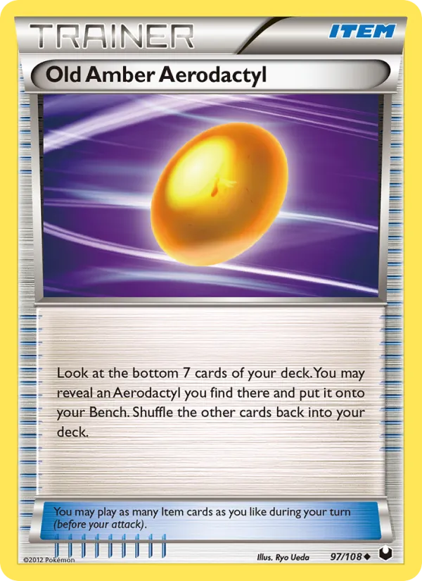 Old Amber Aerodactyl card