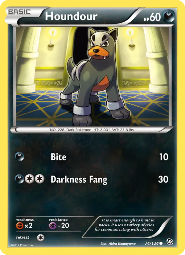 Houndour Pokémon card