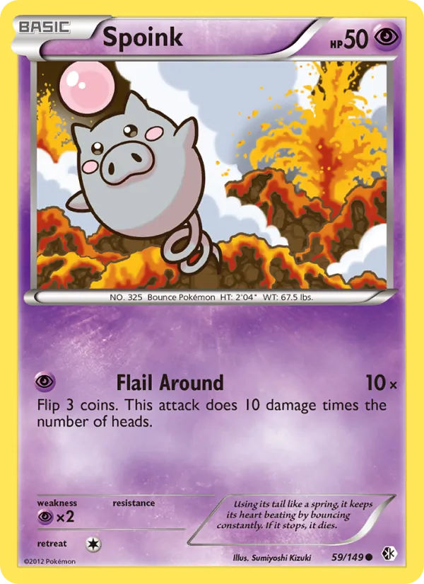 Spoink Pokémon card