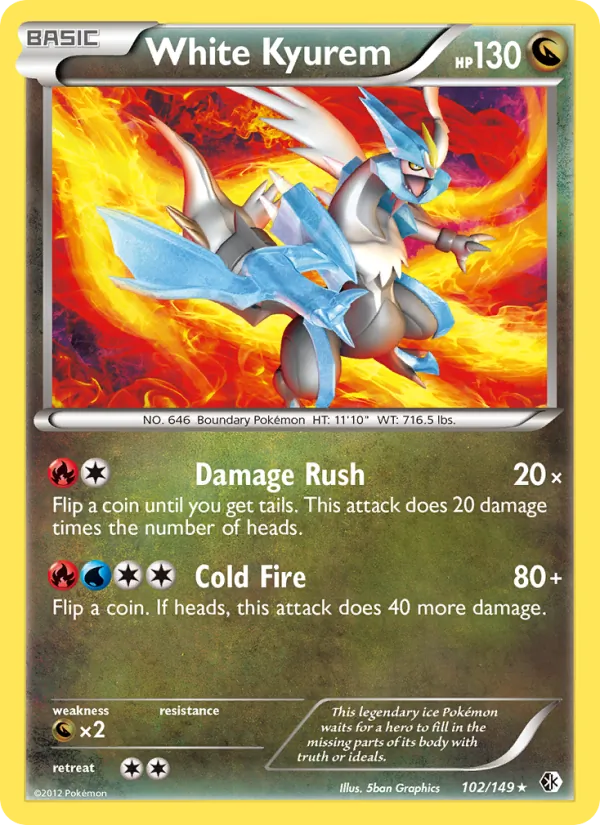White Kyurem Pokémon card