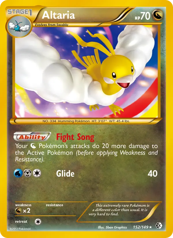 Altaria Pokémon card
