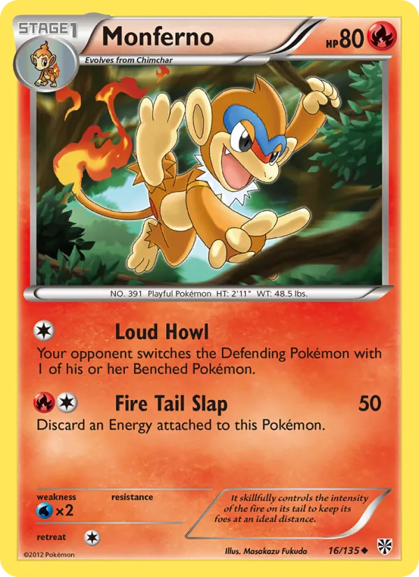 Monferno Pokémon card