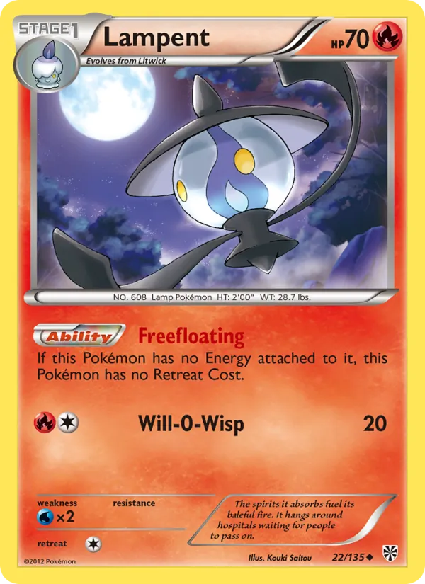 Lampent Pokémon card