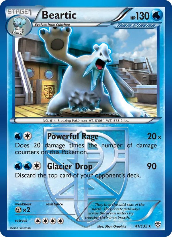 Beartic Pokémon card