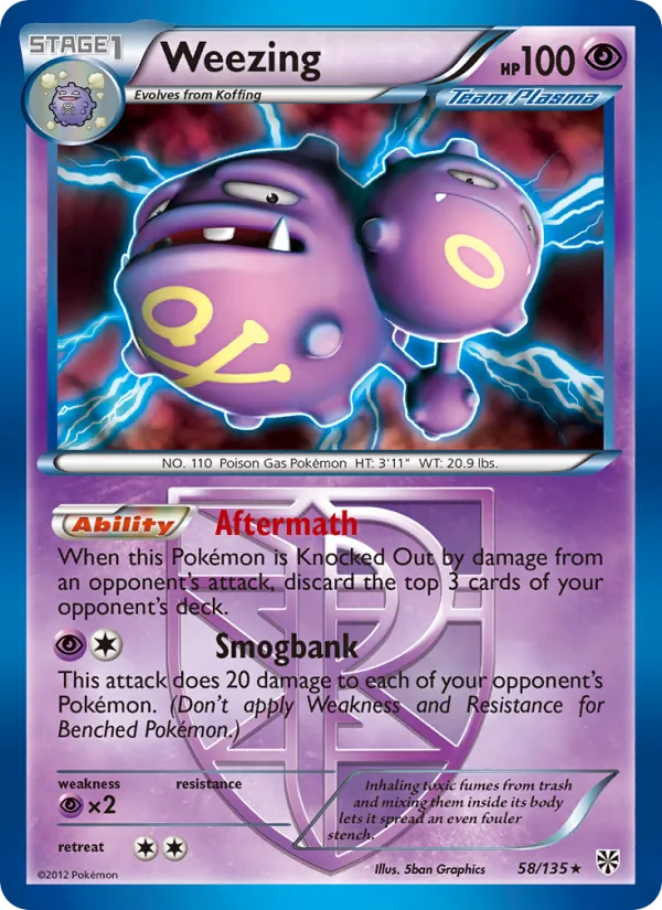 Weezing Pokémon card