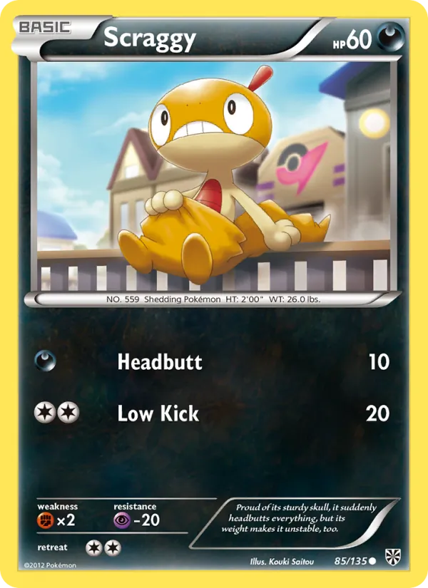 Scraggy Pokémon card
