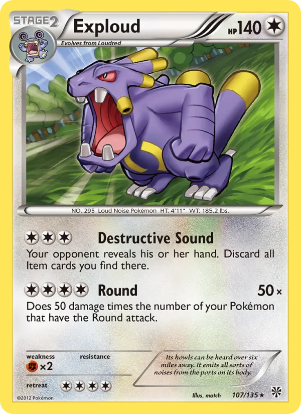Exploud Pokémon card