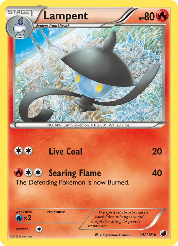 Lampent Pokémon card