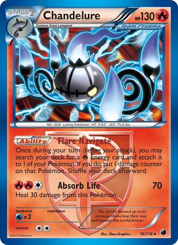 Chandelure Pokémon card