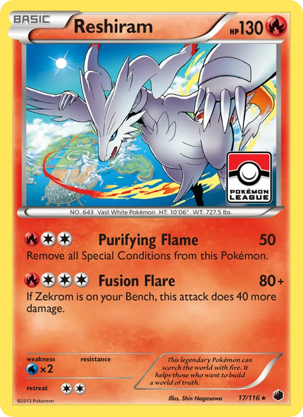 Reshiram Pokémon card