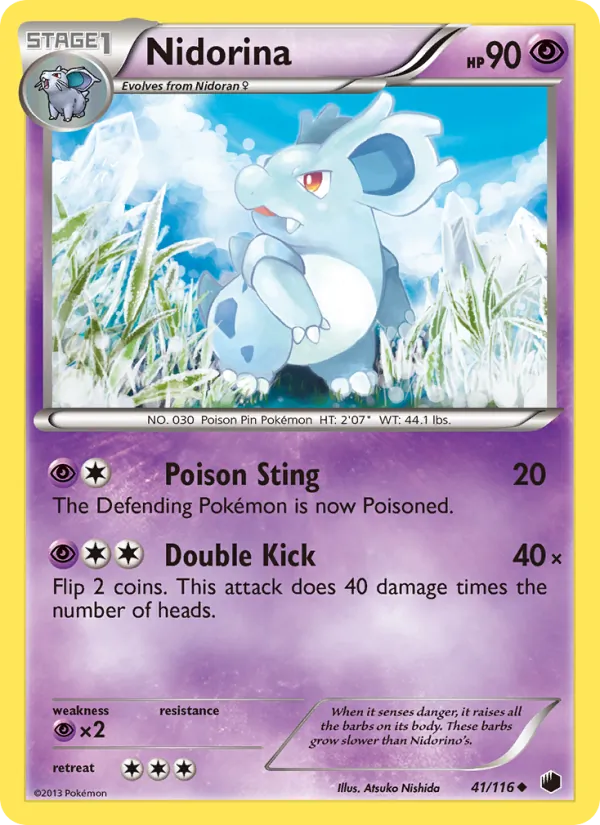 Nidorina Pokémon card