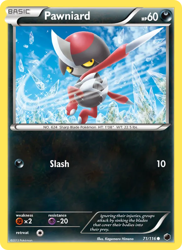 Pawniard Pokémon card