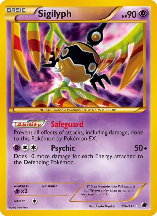 Sigilyph Pokémon card