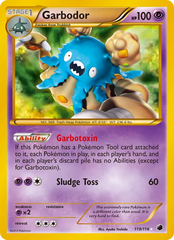 Garbodor Pokémon card