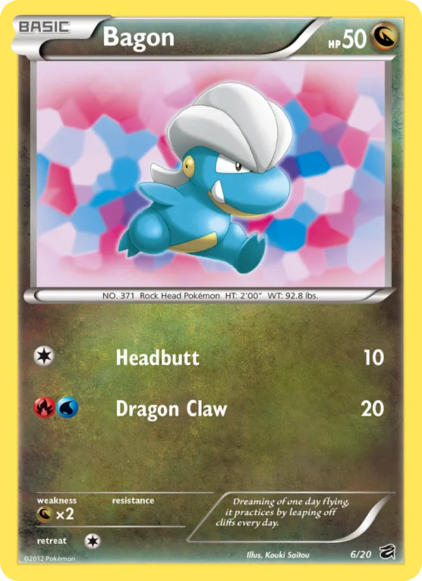 Bagon Pokémon card