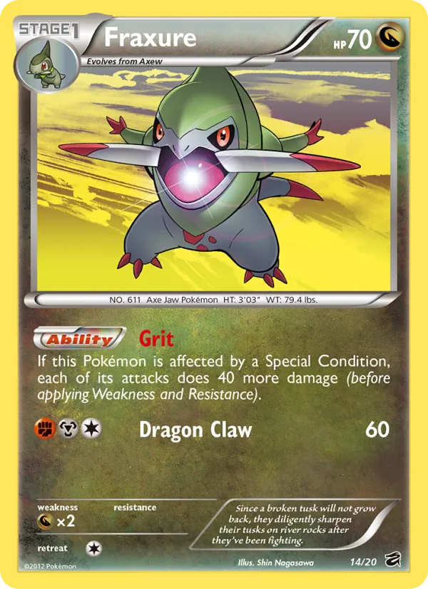 Fraxure Pokémon card
