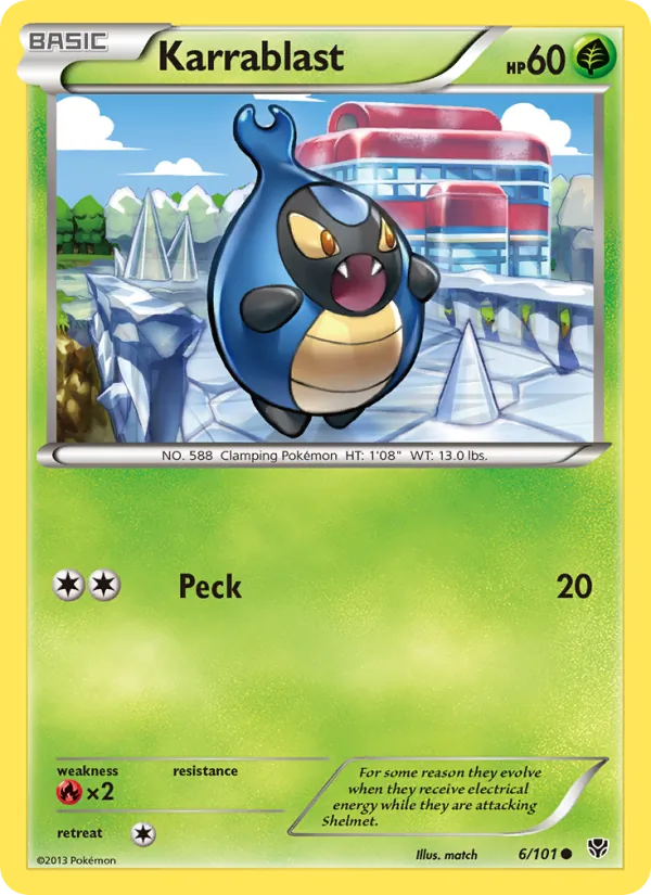Karrablast Pokémon card