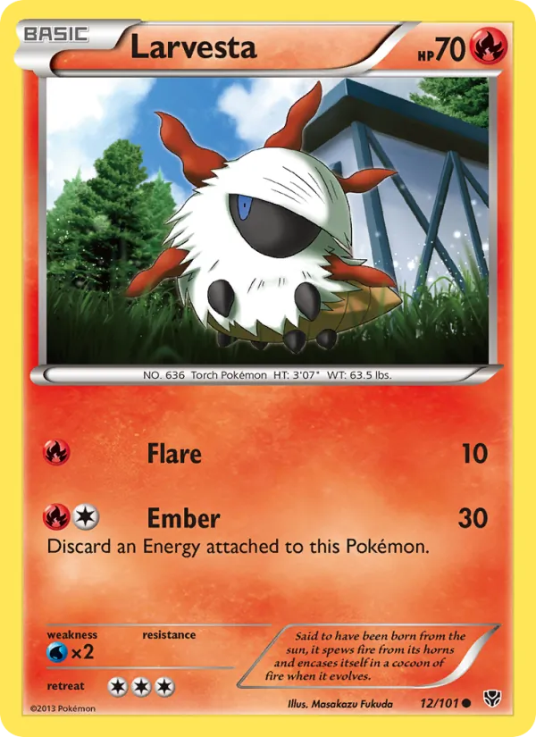 Larvesta Pokémon card