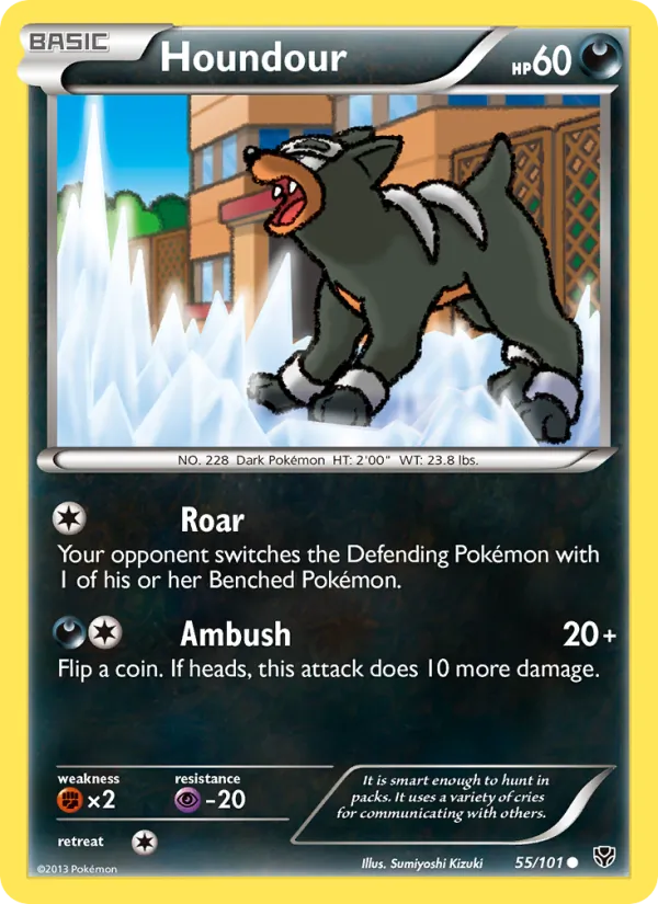 Houndour Pokémon card