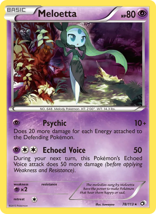 Meloetta-EX Pokémon card