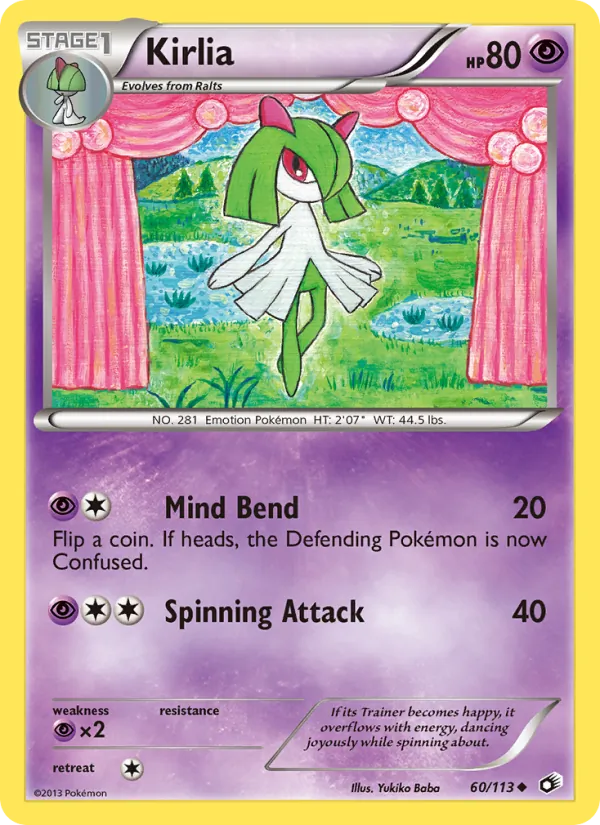 Kirlia Pokémon card