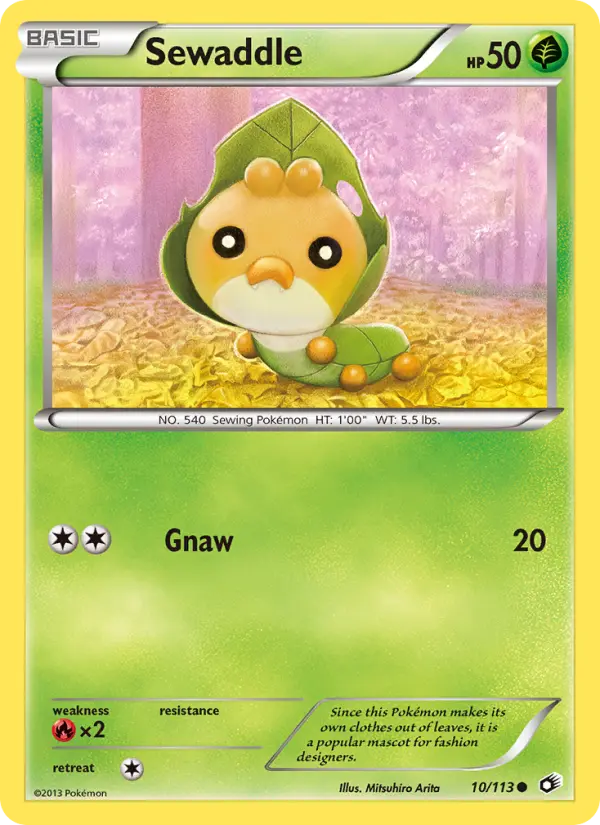 Sewaddle Pokémon card