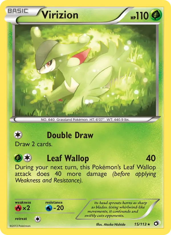 Virizion Pokémon card