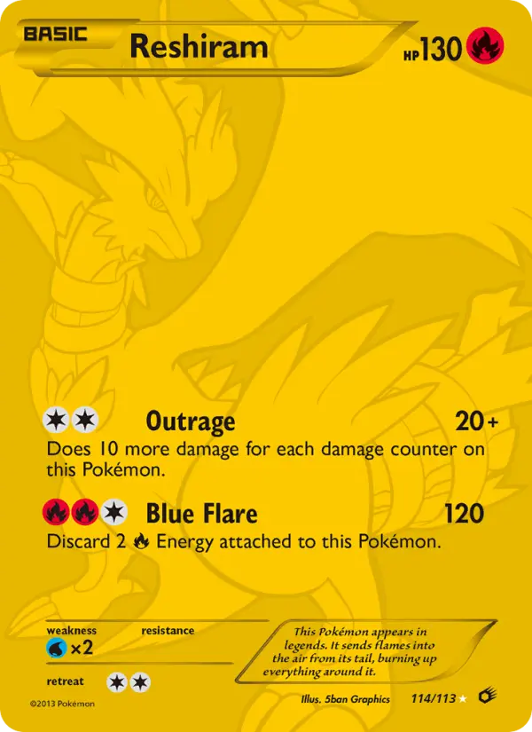 Reshiram Pokémon card