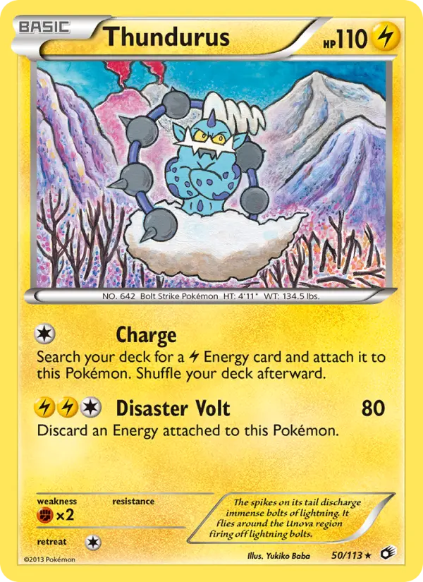 Thundurus Pokémon card