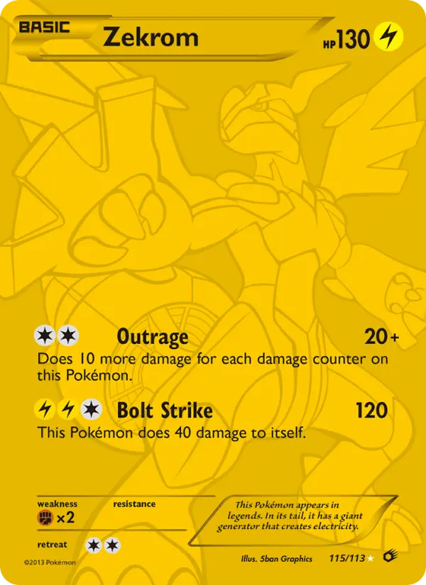Zekrom Pokémon card