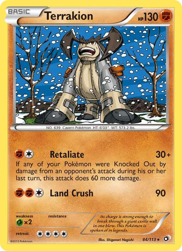 Terrakion Pokémon card