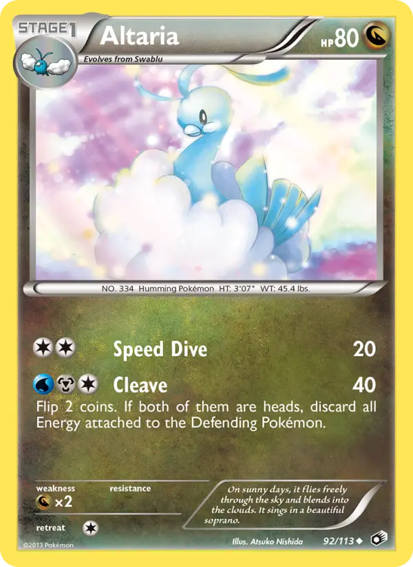 Altaria Pokémon card