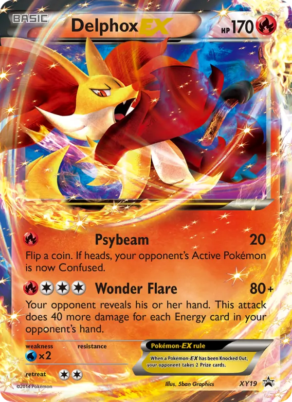 Delphox EX Pokémon card