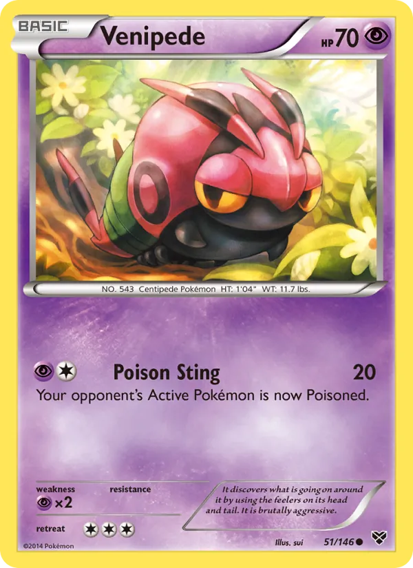 Venipede Pokémon card