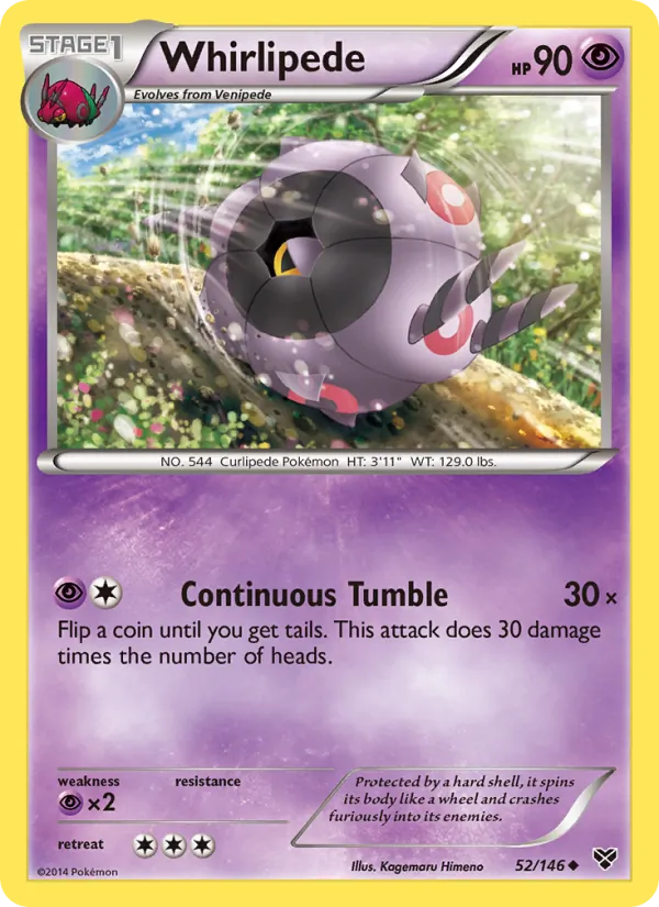Whirlipede Pokémon card