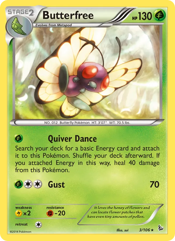 Butterfree Pokémon card