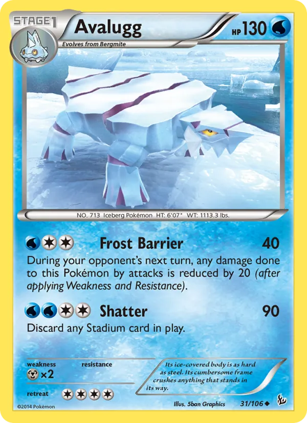 Avalugg Pokémon card