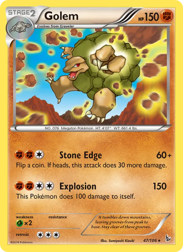 Golem Pokémon card
