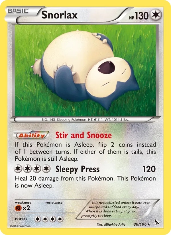 Snorlax Pokémon card