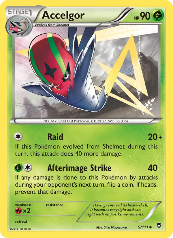 Accelgor Pokémon card