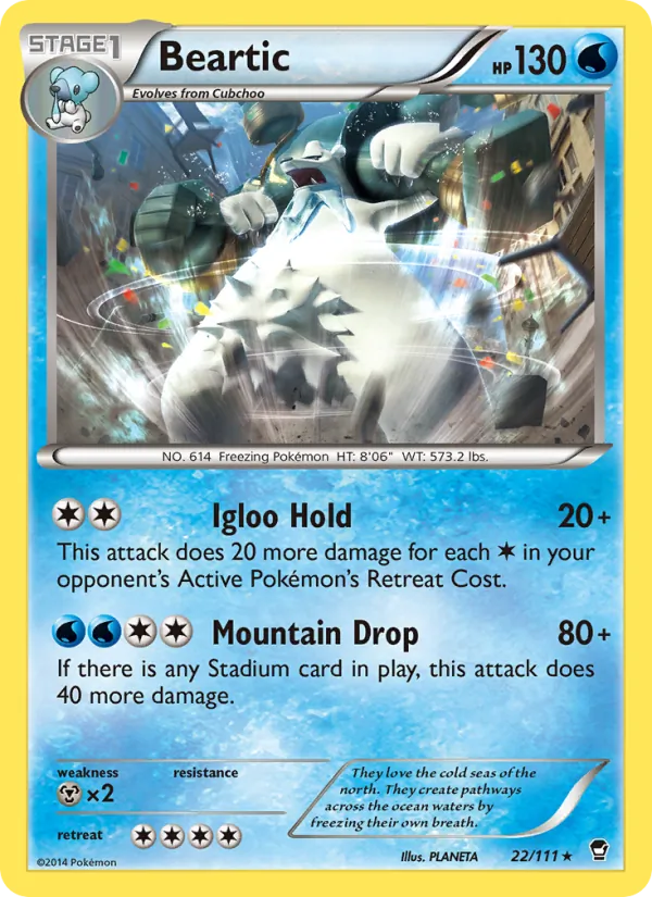 Beartic Pokémon card