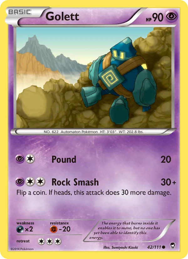 Golett Pokémon card