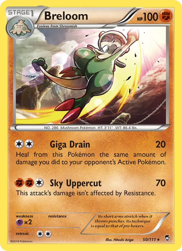 Breloom Pokémon card