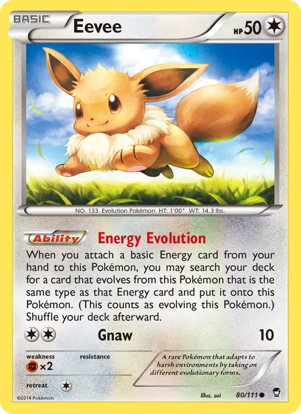 Eevee Pokémon card