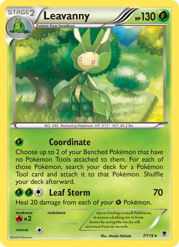 Leavanny Pokémon card