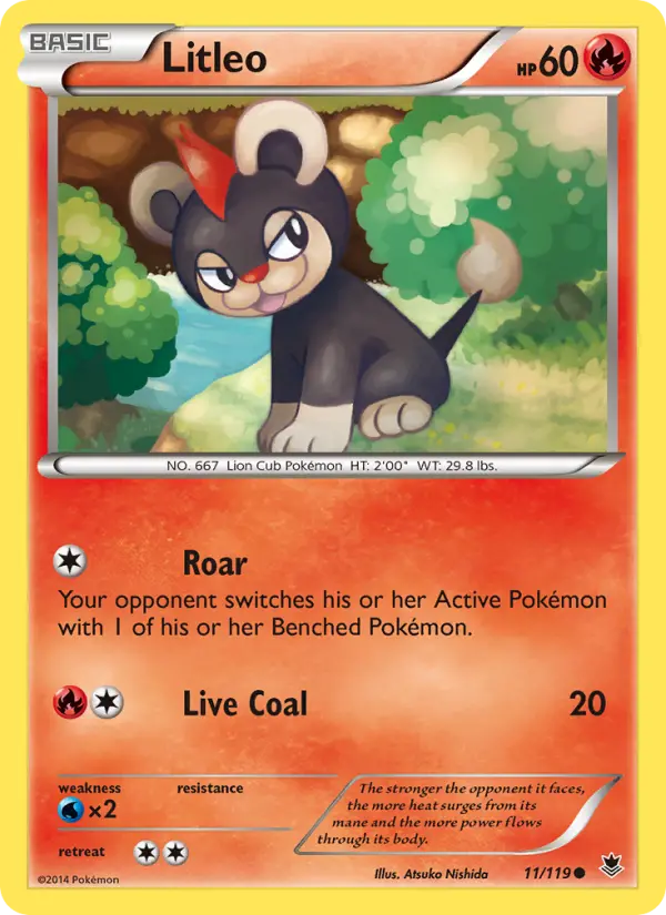 Litleo Pokémon card